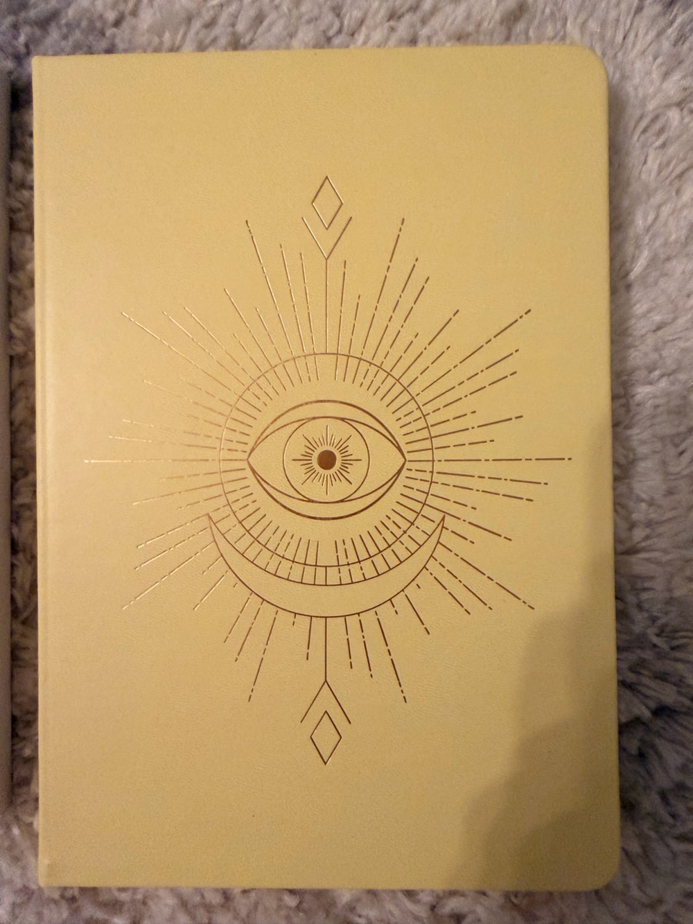 Celestial Eye Hardcover Notebook - Cream with Gold Foil